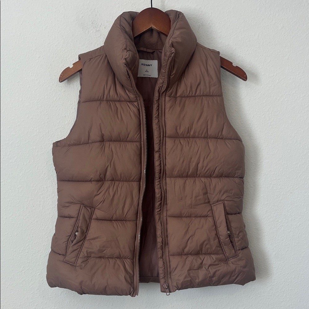 Old Navy Tan Puffer Vest